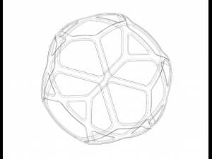 Wireframe Shape Geometric Simple Ball 3D Принт Модель