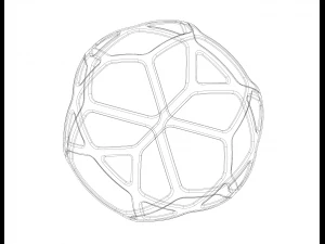 Wireframe Shape Geometric Simple Ball 3D Print Model