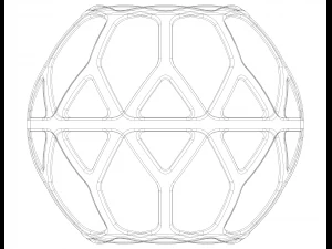 Wireframe Shape Geometric Simple Ball 3D Print Model