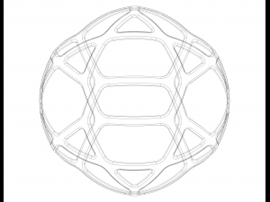 Wireframe Shape Geometric Simple Ball 3D Принт Модель