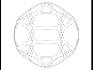 Wireframe Shape Geometric Simple Ball 3D Print Model