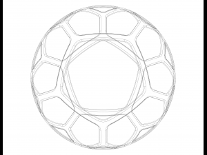 Wireframe Shape Geometric Simple Ball 3D Принт Модель