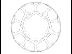 Wireframe Shape Geometric Simple Ball 3D Print Model