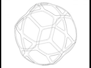 Wireframe Shape Geometric Simple Ball 3D Print Model