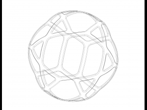 Wireframe Shape Geometric Simple Ball 3D Принт Модель
