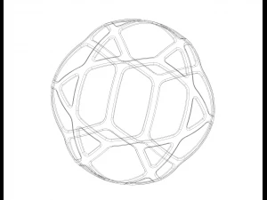 Wireframe Shape Geometric Simple Ball 3D Print Model