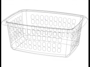 Multi-Purpose Home Storage Basket 65CM Width 3D Model