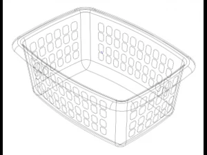 Multi-Purpose Home Storage Basket 65CM Width 3D Model