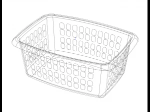 Multi-Purpose Home Storage Basket 65CM Width 3D Model