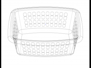 Multi-Purpose Home Storage Basket 65CM Width Modello 3D