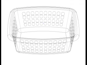 Multi-Purpose Home Storage Basket 65CM Width 3D Model