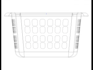 Multi-Purpose Home Storage Basket 65CM Width 3D Model