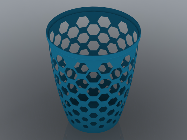 Multi-Purpose Round Basket 25 cm Width 3D Print Model .c4d .max .obj .3ds .fbx .stl .blend 
