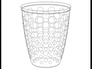 Multi-Purpose Round Basket 25 cm Width 3D Print Model