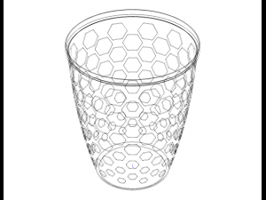 Multi-Purpose Round Basket 25 cm Width 3D Print Model
