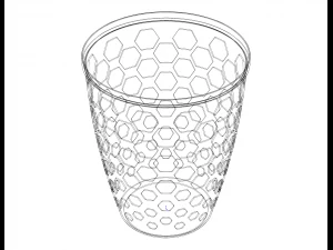 Multi-Purpose Round Basket 25 cm Width 3D Print Model