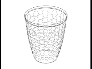 Multi-Purpose Round Basket 25 cm Width 3D Print Model
