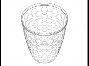 Multi-Purpose Round Basket 25 cm Width 3D Print Model