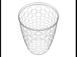 Multi-Purpose Round Basket 25 cm Width 3D Print Model
