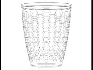 Multi-Purpose Round Basket 25 cm Width 3D Print Model