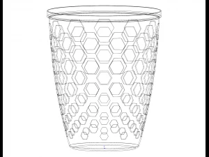 Multi-Purpose Round Basket 25 cm Width 3D Print Model