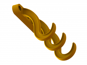 Plastic Triple Wall Hook 3Dプリントモデル