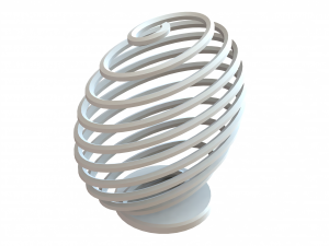 Hexagon Geometric Spring Art 3D Print Model