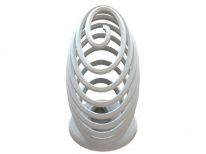 Hexagon Geometric Spring Art Model Cetak 3D