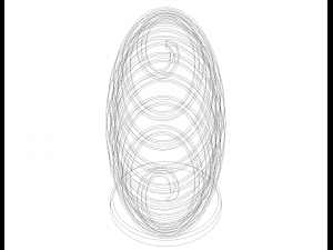Hexagon Geometric Spring Art Model Cetak 3D