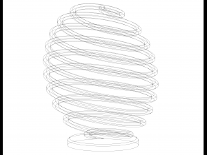 Hexagon Geometric Spring Art Model Cetak 3D