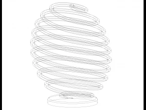 Hexagon Geometric Spring Art 3D Print Model