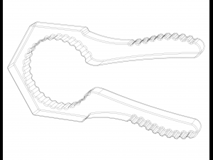 Manual Bottle Cap Opener 3D-Druckmodell