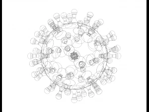 Virus Shaped Stress Ball 5 Inch 3D Print Model