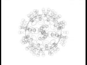 Virus Shaped Stress Ball 5 Inch 3D Print Model