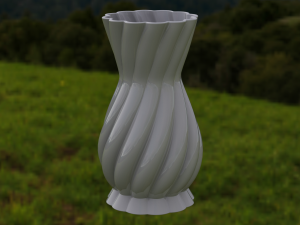 White Plastic Decorative Vase 3Dプリントモデル