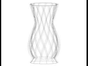 White Plastic Decorative Vase Model do druku 3D