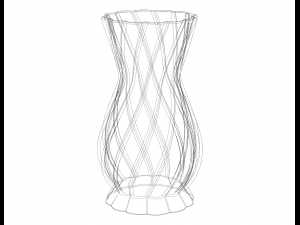 White Plastic Decorative Vase Model do druku 3D