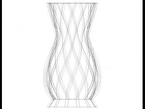 White Plastic Decorative Vase Model do druku 3D
