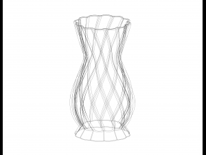 White Plastic Decorative Vase Model do druku 3D