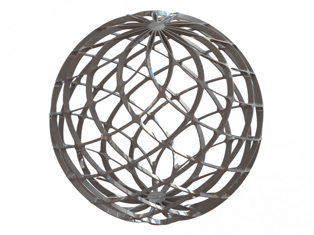 Wireframe Shape Geo Complex Twisted Sphere 3D-printmodel .c4d .max .obj .3ds .fbx .stl .blend 