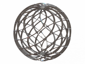 Wireframe Shape Geo Complex Twisted Sphere 3D प्रिंट मॉडल