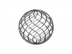 Wireframe Shape Geo Complex Twisted Sphere 3D-printmodel