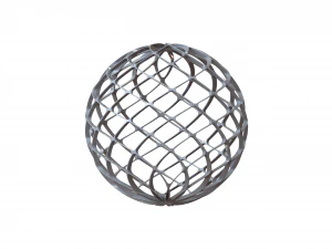 Wireframe Shape Geo Complex Twisted Sphere 3D Print Model