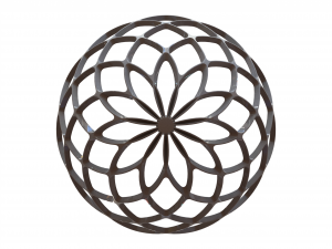 Wireframe Shape Geo Complex Twisted Sphere 3D-printmodel