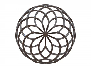 Wireframe Shape Geo Complex Twisted Sphere 3D Print Model