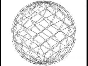 Wireframe Shape Geo Complex Twisted Sphere 3D-printmodel