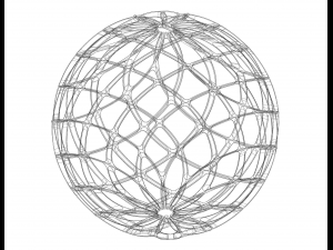 Wireframe Shape Geo Complex Twisted Sphere 3D-printmodel