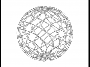 Wireframe Shape Geo Complex Twisted Sphere 3D-printmodel