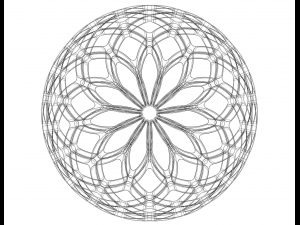 Wireframe Shape Geo Complex Twisted Sphere 3D-printmodel