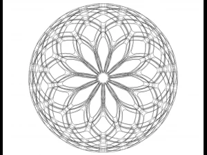 Wireframe Shape Geo Complex Twisted Sphere 3D Print Model